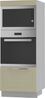 Backofenschrank Kvantum REJS Vollauszug 60x59x154cm Farbe matt vanille matt / grau (Q-D5AR/60/155) Bild 1