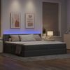 vidaXL LED-Speicherbett mit Matratze Hellgrau 200 x 200 cm Stoff 3371292 Bild 5