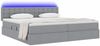 vidaXL LED-Speicherbett mit Matratze Hellgrau 200 x 200 cm Stoff 3371292 Bild 3