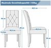 Yaheetech Esszimmerstuhl (2 St), 2er Set Esszimmerstühle Polsterstuhl Bild 3