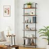 Hoobro Bücherregal Leiterregal 6-stufig, Regal aus Spanplatten, vertikales Standregal, mit stabilisierendem Metallrahmen, für Heimbüro, Wohnzimmer Bild 2