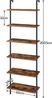 Hoobro Bücherregal Leiterregal 6-stufig, Regal aus Spanplatten, vertikales Standregal, mit stabilisierendem Metallrahmen, für Heimbüro, Wohnzimmer Bild 3
