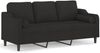 vidaXL 3-Sitzer-Sofa mit Zierkissen Schwarz 180 cm Stoff 3200857 Bild 2