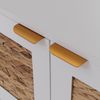 Sitzbank HWC-P54, Garderoben-Bank Schuhregal Schuhablage, MDF Melamin Wasserhyazinthefront 45x100x42cm ~ weiß Bild 5