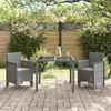 vidaXL Gartenstuhl 2 pcs Hellgrau 53 x 49 x 85 cm Polypropylen 847464 Bild 3