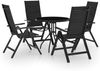 vidaXL 5-tlg. Bistro-Set Schwarz und Anthrazit 3070659 Bild 1