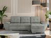 Universelles Ecksofa mit Schlaffunktion, Bettkasten und losen Kissen, gesteppte Sitzfläche - UMBRIA - Grau Stoff Bild 3