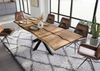 Baumtisch Mango 260x100x74 natur lackiert / Epoxid schwarz, Kreuzgestell anthrazit matt EPOXY Bild 2