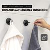 Bad-Serie PIAZZA BLACK – Handtuchhaken 2er Set, aus Edelstahl matt schwarz Bild 4