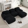 BBWL 3-Sitzer Modulares U-Sofa aus Premium-Cordstoff ohne Montage, rutschfest mit breiten Armlehnen und 32D Komfortpolsterung Bild 2