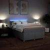 vidaXL Boxspringbett mit Matratze Hellgrau 160x200 cm Stoff 3289024 Bild 5