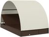 vidaXL 2-Personen-Sonnenliege mit Dach Weiß 211 x 112 x 140 Poly Rattan Bild 3