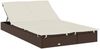 vidaXL 2-Personen-Sonnenliege mit Dach Weiß 211 x 112 x 140 Poly Rattan Bild 5