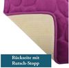 Badematte KIESELSTEIN, rutschhemmende Beschichtung, für Fußbodenheizung geeignet, strapazierfähig, waschbar, schnelltrocknend, Microfaser, PVC, aus super-weicher Microfaser, in 2 Größen und vielen trendigen Farben erhältlich, 40x60 cm, lila Bild 3