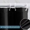 Schmaler Duschvorhang Polyester Eck Dusche Badewanne Schwarz 100x200 cm Bild 3