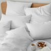 elegante Leinen Bettwäsche Pure reinweiss|155x220 cm + 80x80 cm Bild 2