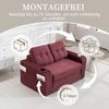 MODFU Sofa Rahmenloses Zweisitzer-Loungesofa aus Cordstoff mit Seitentaschen, Getränkehaltern und umbaubarem Sitzsack, gestepptes Design für maximalen Komfort Bild 4