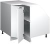 Dachschrägenschrank Eckschrank Rion Weiß Riffel 75.6 x 81.6 cm mit 1 Tür, Schrankkorpus 60 cm Tiefe Vicco Bild 4