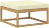 vidaXL Outdoor-Sofagarnitur mit Kissen 4 pcs Weiß und Creme Polyester 3386289 Bild 4