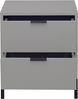 Nachtkommode >Bonnie< in kreidegrau matt lack - 51x60x45cm (BxHxT) Bild 2