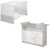 roba Kinderzimmerset 'Julia' 2-teilig - Bett 70 x 140 - Wickelkommode breit - Weiß / Gekalte Eiche Bild 5