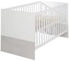 roba Kinderzimmerset 'Julia' 2-teilig - Bett 70 x 140 - Wickelkommode breit - Weiß / Gekalte Eiche Bild 2