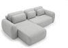 Ecksofa Schlafsofa Sofa GASTON in Stoff Puente Hellgrau Ottomane Links Bild 2