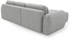 Ecksofa Schlafsofa Sofa GASTON in Stoff Puente Hellgrau Ottomane Links Bild 3