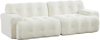 2-Sitzer Sofa, Chenille mit breiten Armlehnen, 224 x 104 x 66 cm, Beige Bild 5