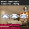 Paulmann 92249 LED Einbauleuchte Sormus 10 cm Einzelleuchte IP65 rund chrom Bild 2