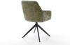 Drehstuhl Pejo-Flex Chenille Olive Kreuzgestell breit Schwarz 360° drehbar Wippfunktion Taschenfederkern Bild 5