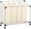 vidaXL Wäschekorb mit 4 Taschen Creme Stahl 282428 Bild 2