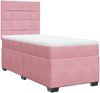 vidaXL Boxspringbett mit Matratze Rosa 80x200 cm Samt 3293067 Bild 5