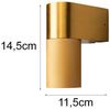 Downlight LED Außenwandleuchte Aluminium Gold Höhe 14,5cm Bild 3