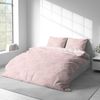 Visaggio Bettwäsche 100% Baumwolle Bettbezug Set in 6 Größen fein gewebt, Renforcé, 3 teilig, modernes Rauten Design in Rosa Weiß Bild 3