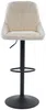Vente-unique - LARANZA Barhocker Stoff Beige - B 54 cm x H 118 cm96 cm x L 48,5 cm Bild 3
