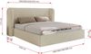Polsterbett Bett mit Holzlattenrost Schlafzimmer Bett Doppelbett gepolstertes Kopfteil Pocket Matratze - EMORA CLASSIC - 180x200 cm - Creme Strukture - VIRE LUX Bild 4