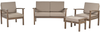Lounge Set mit Tisch MANILA Akazienholz Dunkler Holzfarbton Bild 5
