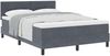 vidaXL Boxspringbett mit Kopfteil Dunkelgrau 160 x 200 cm Samt 3339183 Bild 2