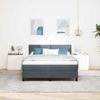 vidaXL Boxspringbett mit Kopfteil Dunkelgrau 160 x 200 cm Samt 3339183 Bild 3