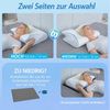 Kityhome Kopfkissen Orthopädisches Nackenkissen Memory Foam – 2 Höhen, waschbarer Bezug, Füllung: 100% Memory Foam, Set, Nackenkissen*1, waschbarer Bezug*1, Nackenstützkissen, Komfort, Atmungsaktiv Bild 4