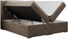 Boxspringbett, Bett, Polsterbett, zwei Bettkästen - ALDA - 200x200cm - Braun Velours - H4 Bild 4