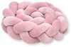 LuMali Nestchenschlange Bettschlange geflochten 210cm Nestchen Bettumrandung Babybett Zopf, Stillkissen Seitenschläfer Velour weich hypoallergen Pastellfarben Bild 4
