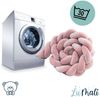LuMali Nestchenschlange Bettschlange geflochten 210cm Nestchen Bettumrandung Babybett Zopf, Stillkissen Seitenschläfer Velour weich hypoallergen Pastellfarben Bild 2