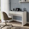 Schreibtisch Annabelle Weiß Hochglanz/Weiß 110 x 50 cm mit 2 Schubladen Vicco Bild 3