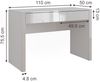 Schreibtisch Annabelle Weiß Hochglanz/Weiß 110 x 50 cm mit 2 Schubladen Vicco Bild 2