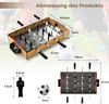 Tischkicker inkl. 2 Fußbälle & LED-Licht Kickertisch aus Holz Tischfußball Mini Fußball Spieltisch Bild 2