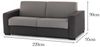 Dmora 3-Sitzer festes Sofa Ayta, Wohnzimmersofa aus gepolstertem Stoff, mit Standardarmlehnen, 100 % Made in Italy, 220 x 95 x 90 cm, Grau und Anthrazit Bild 3