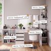 Schminktisch Sherry Weiß 120 cm mit LED Beleuchtung und Hocker Vicco Bild 2