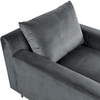 Chaiselongue Samtstoff grau schwarz GUERET Bild 5